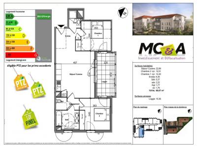 Vente Appartement 3 pices CHASSE-SUR-RHONE 38670