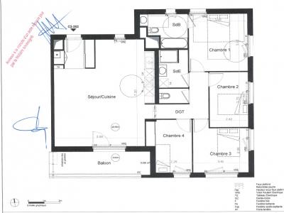 Location Appartement 5 pices SAINT-JACQUES-DE-LA-LANDE 35136