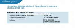 Acheter Terrain Mecquignies 72900 euros